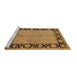 Sideview of Machine Washable Oriental Brown Industrial Rug, wshurb3056brn