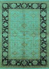 Oriental Turquoise Industrial Rug, urb3056turq