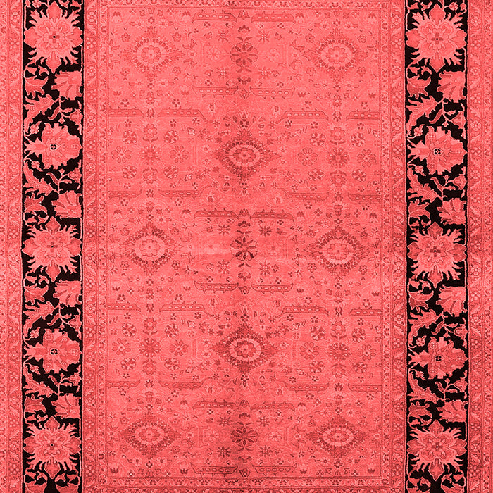 Machine Washable Oriental Red Industrial Rug, wshurb3056red