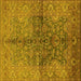 Square Oriental Yellow Industrial Rug, urb3057yw