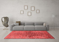 Machine Washable Oriental Red Industrial Rug, wshurb3057red