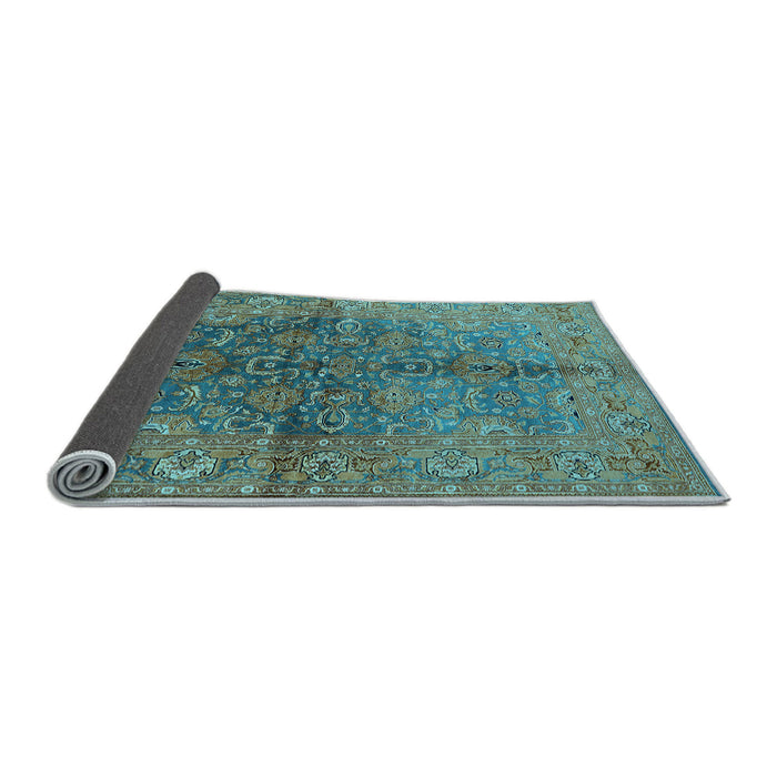 Sideview of Oriental Light Blue Industrial Rug, urb3057lblu