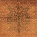 Square Oriental Orange Industrial Rug, urb3057org