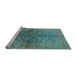 Sideview of Machine Washable Oriental Light Blue Industrial Rug, wshurb3057lblu