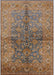 Mid-Century Modern Reddish Brown Oriental Rug, urb3057