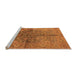 Sideview of Machine Washable Oriental Orange Industrial Area Rugs, wshurb3057org