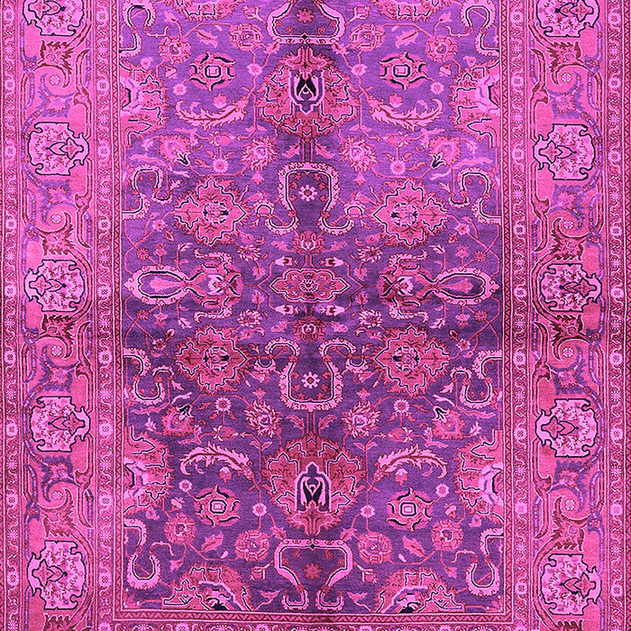 Machine Washable Oriental Pink Industrial Rug, wshurb3057pnk
