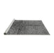 Sideview of Machine Washable Oriental Gray Industrial Rug, wshurb3057gry