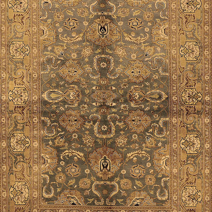 Machine Washable Oriental Brown Industrial Rug, wshurb3057brn