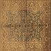 Square Oriental Brown Industrial Rug, urb3057brn