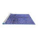 Sideview of Machine Washable Oriental Blue Industrial Rug, wshurb3057blu