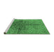 Sideview of Machine Washable Oriental Emerald Green Industrial Area Rugs, wshurb3057emgrn