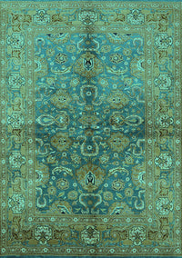 Oriental Turquoise Industrial Rug, urb3057turq