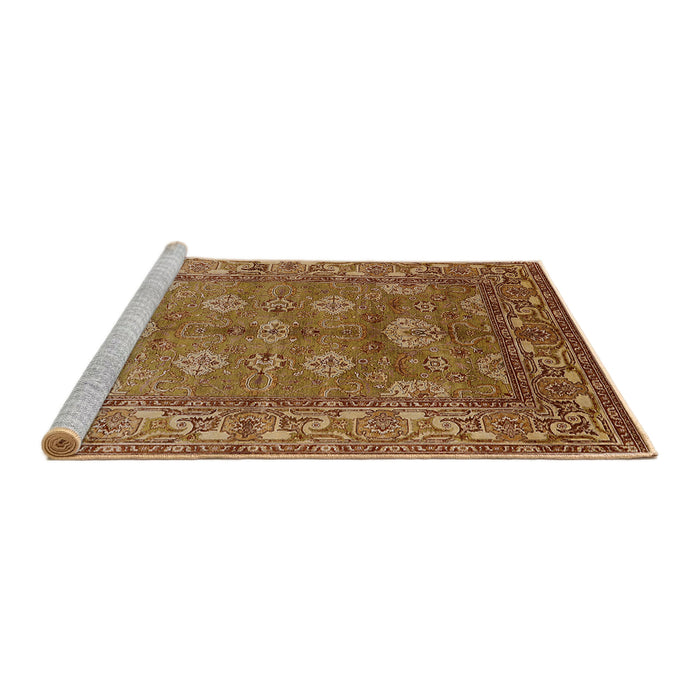 Sideview of Machine Washable Industrial Modern Mahogany Brown Rug, wshurb3058