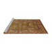 Sideview of Machine Washable Industrial Modern Mahogany Brown Rug, wshurb3058