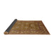 Sideview of Mid-Century Modern Mahogany Brown Oriental Rug, urb3058