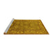 Sideview of Machine Washable Oriental Yellow Industrial Rug, wshurb3058yw