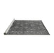 Sideview of Machine Washable Oriental Gray Industrial Rug, wshurb3058gry