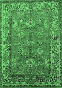 Oriental Emerald Green Industrial Rug, urb3058emgrn