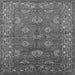 Square Oriental Gray Industrial Rug, urb3058gry