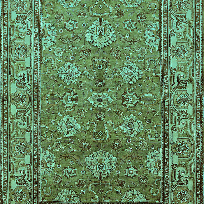 Machine Washable Oriental Turquoise Industrial Area Rugs, wshurb3058turq