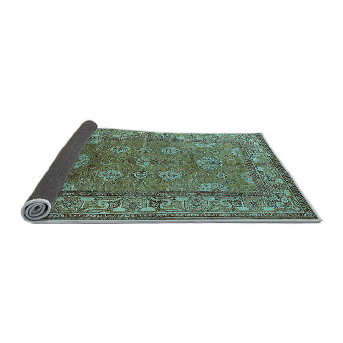 Sideview of Oriental Light Blue Industrial Rug, urb3058lblu