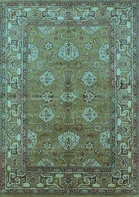 Oriental Light Blue Industrial Rug, urb3058lblu