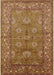 Mid-Century Modern Mahogany Brown Oriental Rug, urb3058