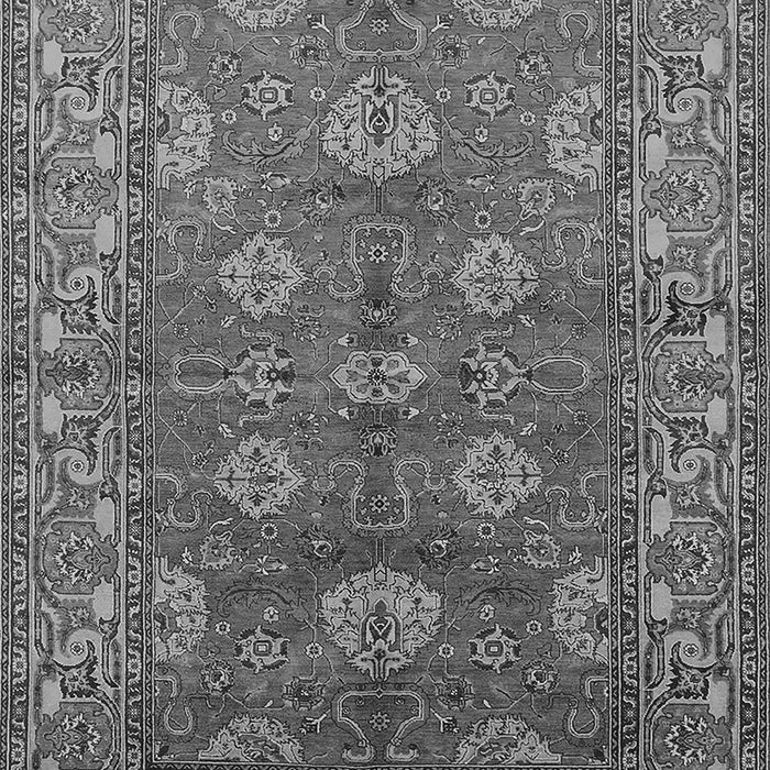 Machine Washable Oriental Gray Industrial Rug, wshurb3058gry
