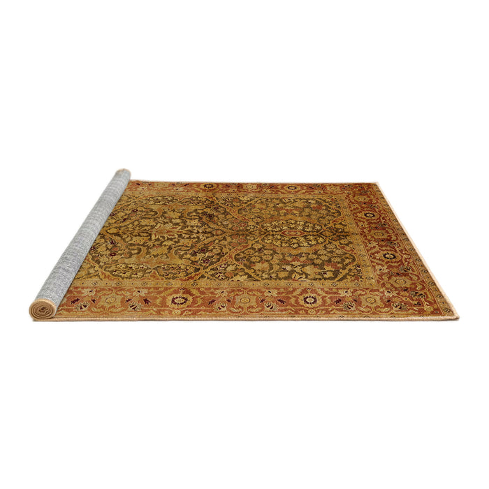 Sideview of Machine Washable Industrial Modern Mahogany Brown Rug, wshurb3059