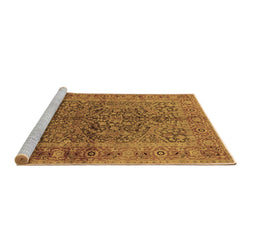 Sideview of Machine Washable Oriental Brown Industrial Rug, wshurb3059brn