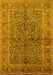 Oriental Yellow Industrial Rug, urb3059yw