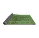 Sideview of Oriental Turquoise Industrial Rug, urb3059turq