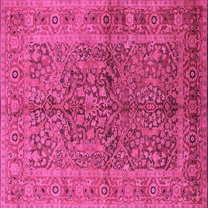 Square Oriental Pink Industrial Rug, urb3059pnk