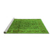 Sideview of Machine Washable Oriental Green Industrial Area Rugs, wshurb3059grn