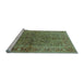 Sideview of Machine Washable Oriental Light Blue Industrial Rug, wshurb3059lblu