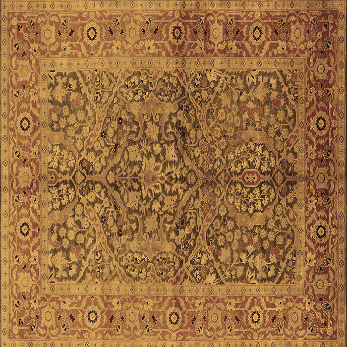 Square Oriental Brown Industrial Rug, urb3059brn