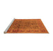 Sideview of Machine Washable Oriental Orange Industrial Area Rugs, wshurb3059org