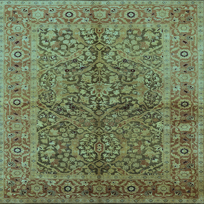 Square Oriental Light Blue Industrial Rug, urb3059lblu