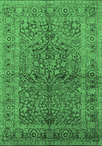 Oriental Emerald Green Industrial Rug, urb3059emgrn