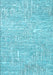 Machine Washable Solid Light Blue Modern Rug, wshurb305lblu