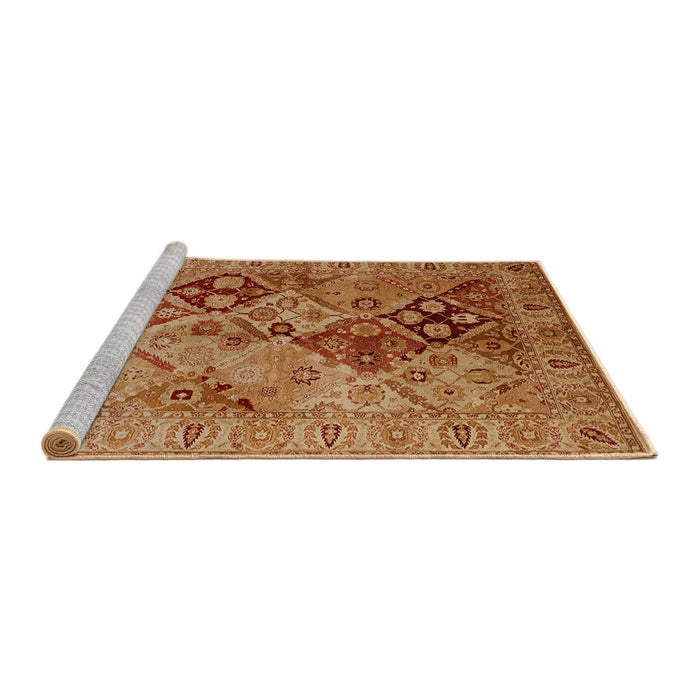 Sideview of Machine Washable Industrial Modern Mahogany Brown Rug, wshurb3060