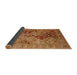 Sideview of Mid-Century Modern Mahogany Brown Oriental Rug, urb3060