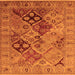 Square Oriental Orange Industrial Rug, urb3060org