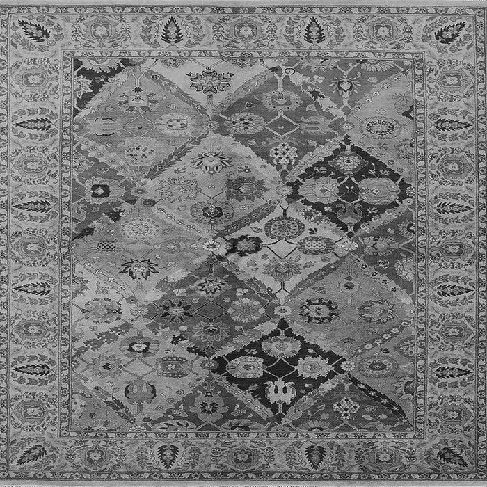 Square Oriental Gray Industrial Rug, urb3060gry