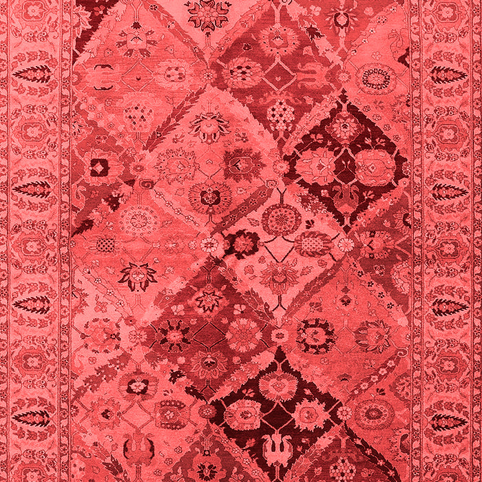 Machine Washable Oriental Red Industrial Rug, wshurb3060red