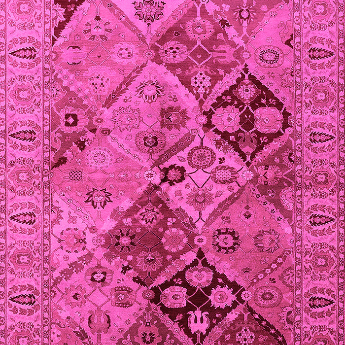 Machine Washable Oriental Pink Industrial Rug, wshurb3060pnk