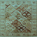 Square Oriental Light Blue Industrial Rug, urb3060lblu