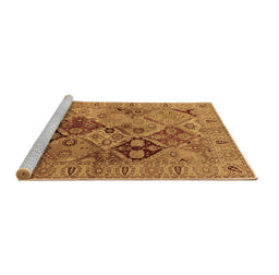 Sideview of Machine Washable Oriental Brown Industrial Rug, wshurb3060brn