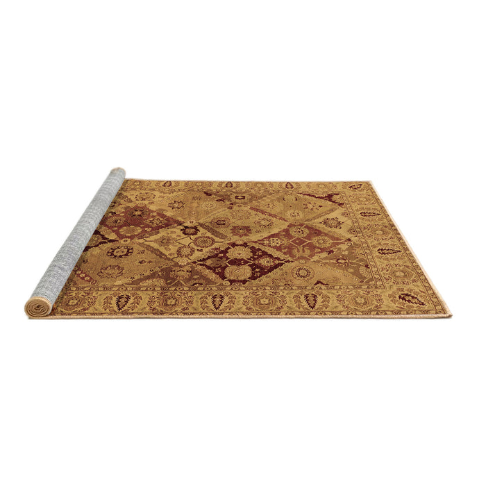 Sideview of Machine Washable Oriental Brown Industrial Rug, wshurb3060brn